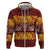 Samoa Siapo and Tapa Hoodie Pacific Tribal Pattern with Hibiscus Striped Style