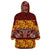 Samoa Siapo and Tapa Wearable Blanket Hoodie Pacific Tribal Pattern with Hibiscus Striped Style