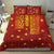 Samoa Tapa Pacific Tribal Pattern Bedding Set Hibiscus and Plumeria