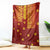 Samoa Tapa Pacific Tribal Pattern Blanket Hibiscus and Plumeria