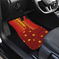 Samoa Tapa Pacific Tribal Pattern Car Mats Hibiscus and Plumeria