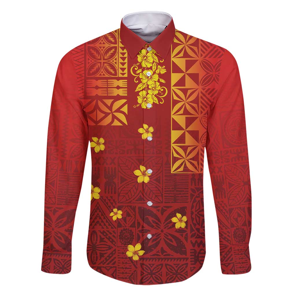 Samoa Tapa Pacific Tribal Pattern Family Matching Short Sleeve Bodycon Dress and Hawaiian Shirt Hibiscus and Plumeria