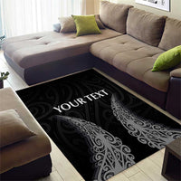 New Zealand Netball Area Rug Koru and Maori Tattoo Jersey