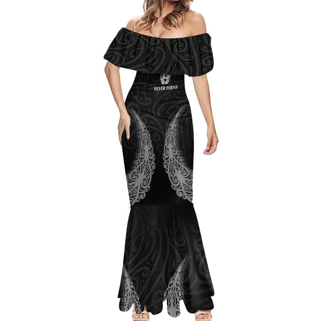 New Zealand Netball Mermaid Dress Koru and Maori Tattoo Jersey