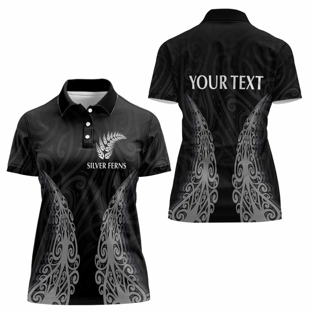 New Zealand Netball Women Polo Shirt Koru and Maori Tattoo Jersey LT03 - Polynesian Pride