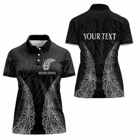 New Zealand Netball Women Polo Shirt Koru and Maori Tattoo Jersey LT03 - Polynesian Pride