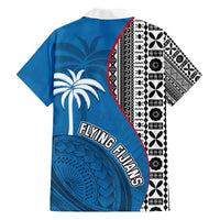 fiji-rugby-family-matching-off-shoulder-short-dress-and-hawaiian-shirt-coat-of-arms-palm-tree-mix-polynesia-tapa-pattern