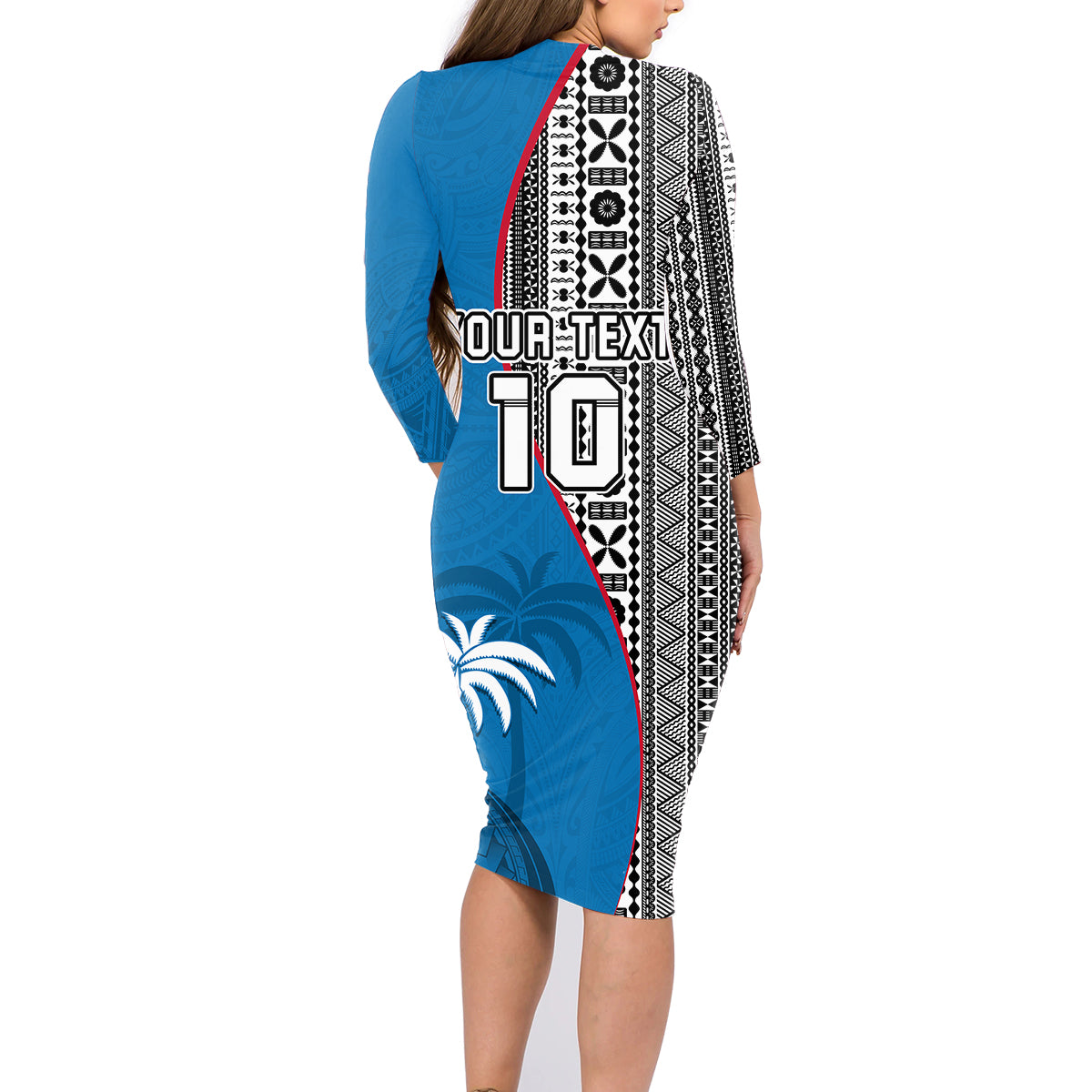 custom-fiji-rugby-family-matching-long-sleeve-bodycon-dress-and-hawaiian-shirt-coat-of-arms-palm-tree-mix-polynesia-tapa-pattern