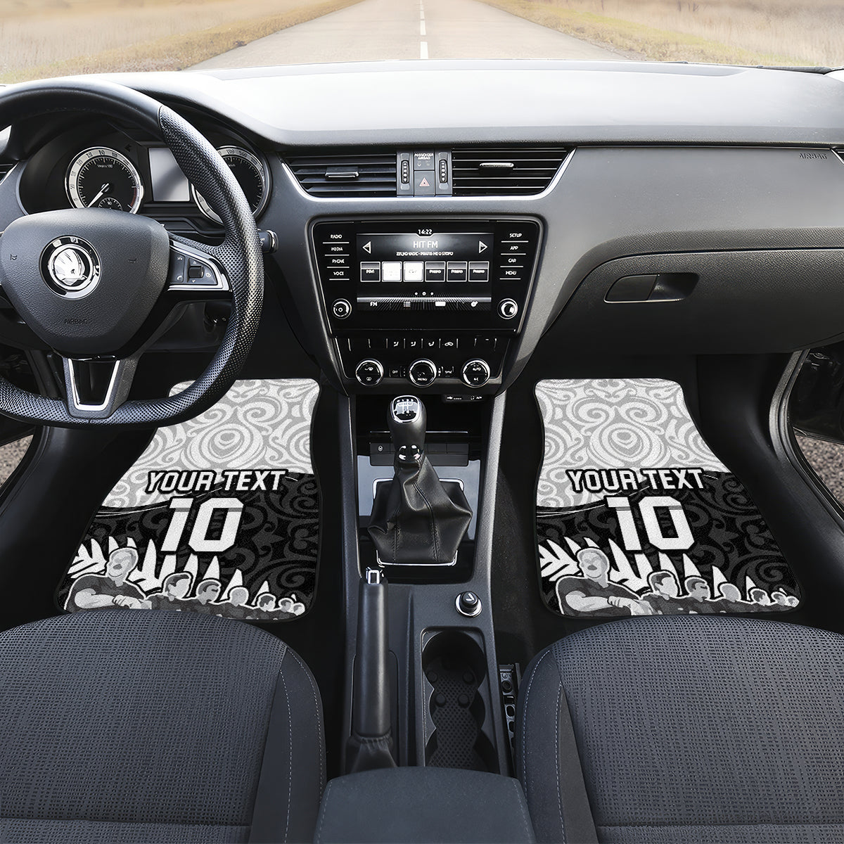 Custom New Zealand World Cup 2023 Car Mats Aotearoa Haka Rugby with Silver Fern Maori Ethnic Pattern LT03 - Polynesian Pride