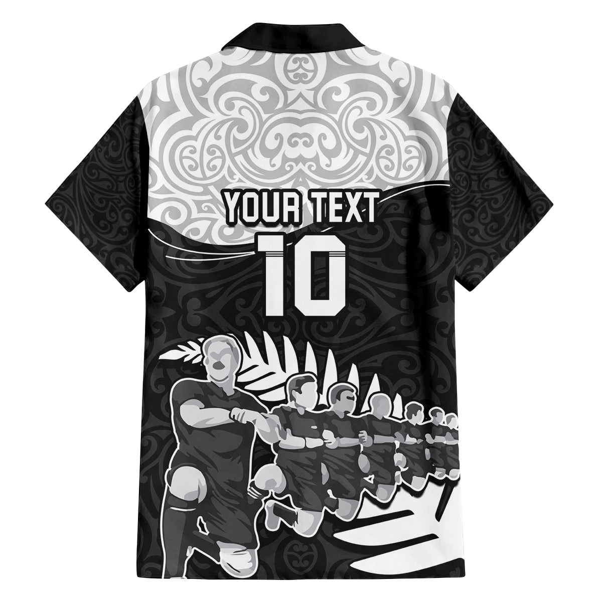 Custom New Zealand World Cup 2023 Family Matching Off Shoulder Long Sleeve Dress and Hawaiian Shirt Aotearoa Haka Rugby with Silver Fern Maori Ethnic Pattern LT03 - Polynesian Pride