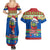 Solomon Islands Christmas Couples Matching Summer Maxi Dress and Hawaiian Shirt Santa With Flag Of Solomon Polynesian Tribal Xmas Vibe LT03 - Polynesian Pride