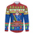 Solomon Islands Christmas Family Matching Long Sleeve Bodycon Dress and Hawaiian Shirt Santa With Flag Of Solomon Polynesian Tribal Xmas Vibe LT03 Dad's Shirt - Long Sleeve Blue - Polynesian Pride