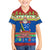 Solomon Islands Christmas Family Matching Tank Maxi Dress and Hawaiian Shirt Santa With Flag Of Solomon Polynesian Tribal Xmas Vibe LT03 Son's Shirt Blue - Polynesian Pride