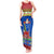 Solomon Islands Christmas Tank Maxi Dress Santa With Flag Of Solomon Polynesian Tribal Xmas Vibe LT03 Women Blue - Polynesian Pride