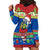 Personalised Solomon Islands Christmas Hoodie Dress Santa With Flag Of Solomon Polynesian Tribal Xmas Vibe LT03 - Polynesian Pride