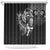 New Zealand Rugby Shower Curtain Maori Warrior Rugby with Silver Fern Sleeve Tribal Ethnic Style LT03 Black - Polynesian Pride
