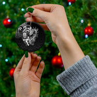 Personalised New Zealand Rugby Ceramic Ornament Maori Warrior Rugby with Silver Fern Sleeve Tribal Ethnic Style LT03 - Polynesian Pride