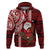 Personalized New Zealand Christmas Hoodie Santa Claus and Kiwi Bird Maori Tattoo Koru Pattern LT03 Red - Polynesian Pride