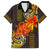 Hawaii Turtle Hibiscus Flower Family Matching Long Sleeve Bodycon Dress and Hawaiian Shirt Polynesian Tattoo LT03 Dad's Shirt - Short Sleeve Black - Polynesian Pride