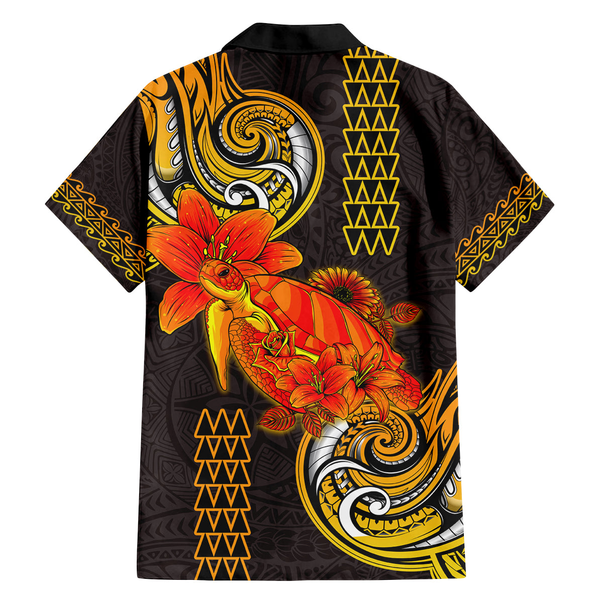 Hawaii Turtle Hibiscus Flower Family Matching Long Sleeve Bodycon Dress and Hawaiian Shirt Polynesian Tattoo LT03 - Polynesian Pride
