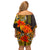 Hawaii Turtle Hibiscus Flower Off Shoulder Short Dress Polynesian Tattoo LT03 - Polynesian Pride