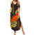 Hawaii Turtle Hibiscus Flower Summer Maxi Dress Polynesian Tattoo LT03 Women Black - Polynesian Pride