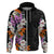 Hawaii Tropical Leaves and Flowers Hoodie Tribal Polynesian Pattern LT03 Zip Hoodie Black - Polynesian Pride