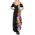 Hawaii Tropical Leaves and Flowers Summer Maxi Dress Tribal Polynesian Pattern LT03 - Polynesian Pride