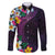 Hawaiian Plumeria-Polynesian Art Tattoo Mauve Color Family Matching Mermaid Dress and Hawaiian Shirt