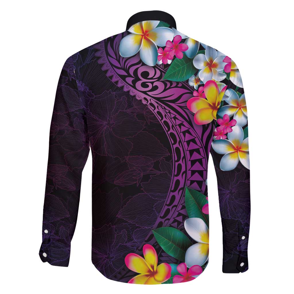Hawaiian Plumeria-Polynesian Art Tattoo Mauve Color Family Matching Mermaid Dress and Hawaiian Shirt LT03 - Polynesian Pride