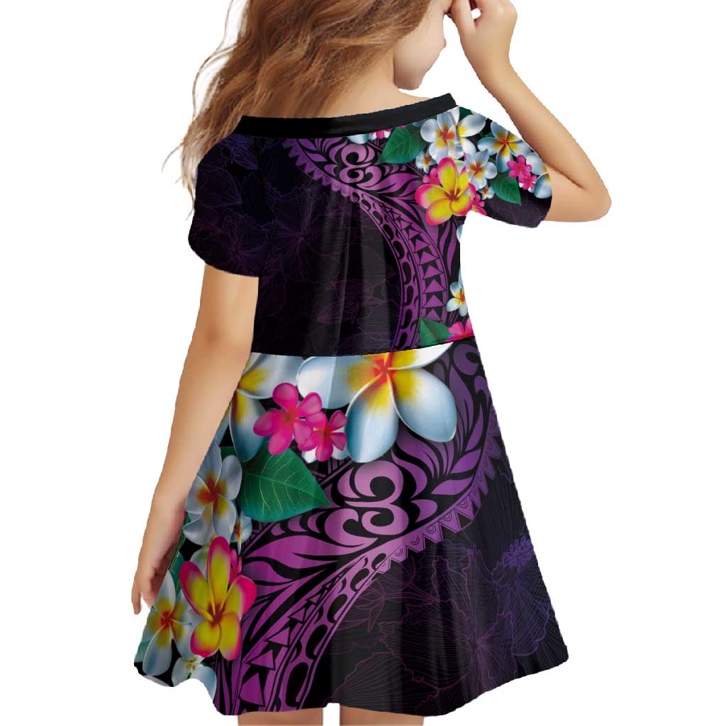 Hawaiian Plumeria-Polynesian Art Tattoo Mauve Color Family Matching Short Sleeve Bodycon Dress and Hawaiian Shirt LT03 - Polynesian Pride