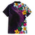 Hawaiian Plumeria-Polynesian Art Tattoo Mauve Color Family Matching Short Sleeve Bodycon Dress and Hawaiian Shirt