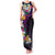 Hawaiian Plumeria-Polynesian Art Tattoo Mauve Color Family Matching Tank Maxi Dress and Hawaiian Shirt