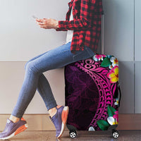 Hawaiian Plumeria-Polynesian Art Tattoo Plum Pink Color Luggage Cover