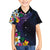 Hawaiian Plumeria-Polynesian Art Tattoo Frosted Blue Violet Color Family Matching Summer Maxi Dress and Hawaiian Shirt