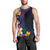 Hawaiian Plumeria-Polynesian Art Tattoo Frosted Blue Violet Color Men Tank Top