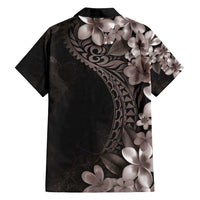 Hawaiian Plumeria-Polynesian Art Tattoo Grayscale Color Family Matching Summer Maxi Dress and Hawaiian Shirt