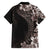 Hawaiian Plumeria-Polynesian Art Tattoo Grayscale Color Family Matching Summer Maxi Dress and Hawaiian Shirt