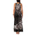Hawaiian Plumeria-Polynesian Art Tattoo Grayscale Color Family Matching Tank Maxi Dress and Hawaiian Shirt