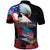 American Samoa and United States Together Polo Shirt National Flag with Eagle-Hibiscus and Rose
