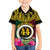 Vanuatu 44th Anniversary Independence Day Family Matching Off Shoulder Short Dress and Hawaiian Shirt Boars Tusk and Namele Plant LT03