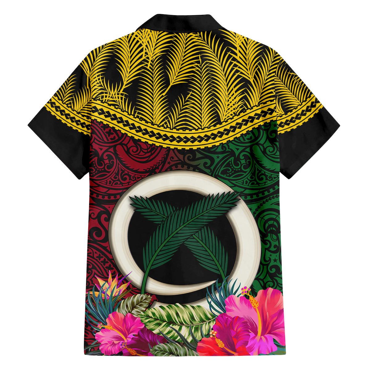 Vanuatu 44th Anniversary Independence Day Family Matching Puletasi and Hawaiian Shirt Boars Tusk and Namele Plant LT03 - Polynesian Pride