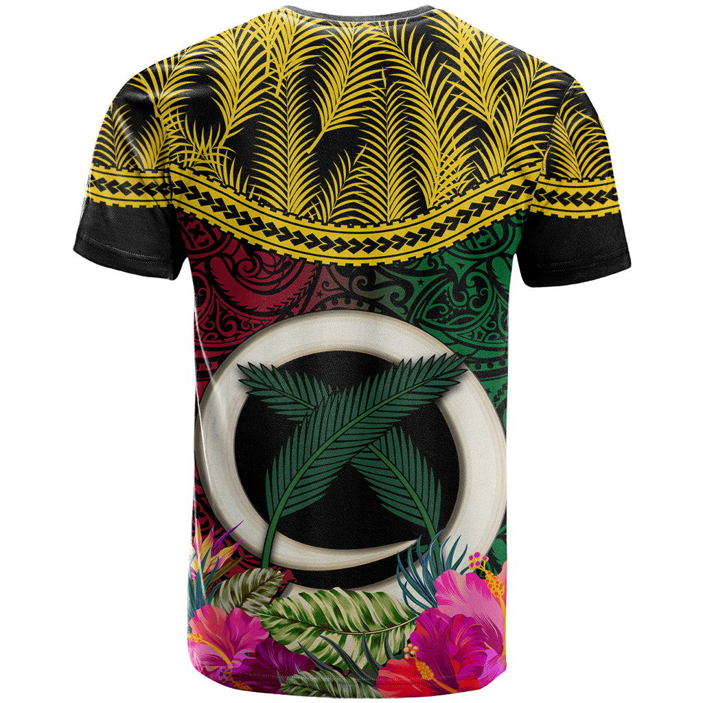 Vanuatu 44th Anniversary Independence Day T Shirt Boars Tusk and Namele Plant LT03