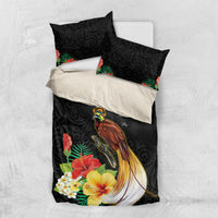Papua New Guinea Independence Day Bedding Set PNG Flag and Bird-of-Paradise