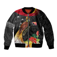 Papua New Guinea Independence Day Bomber Jacket PNG Flag and Bird-of-Paradise