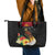 Papua New Guinea Independence Day Leather Tote Bag PNG Flag and Bird-of-Paradise