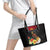 Papua New Guinea Independence Day Leather Tote Bag PNG Flag and Bird-of-Paradise