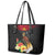 Papua New Guinea Independence Day Leather Tote Bag PNG Flag and Bird-of-Paradise