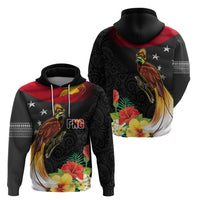 Papua New Guinea Independence Day Zip Hoodie PNG Flag and Bird-of-Paradise