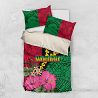 Vanuatu Flag Hibiscus Polynesian Pattern Bedding Set